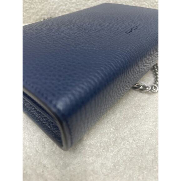Gucci Dionysus Mini Blue Leather Shoulder Bag - Picture 3 of 5